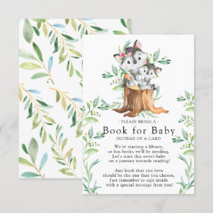 Moeder & Baby Wolf Baby shower Boek voor Baby Kaar Informatiekaartje