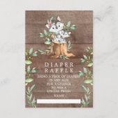 Moeder & Baby Wolf Baby shower Luier Raffle Ticket Informatiekaartje (Voorkant)