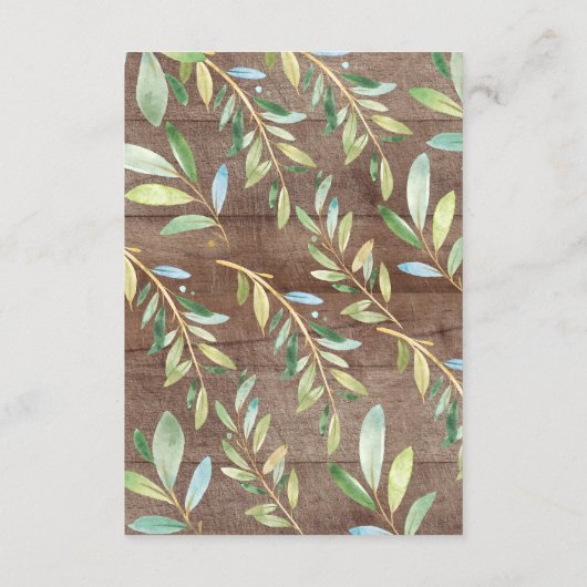 Moeder & Baby Wolf Baby shower Luier Raffle Ticket Informatiekaartje (Achterkant)