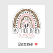 Moeder Baby Zuster Regenboog, Postpartum Zuster Sticker (Vel)