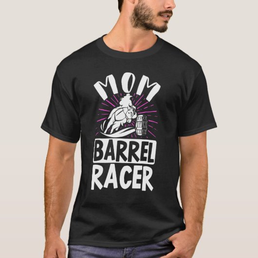 Moeder Barrel Racer Paardrijden T-shirt (Voorkant)