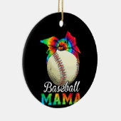 Moeder Baseball Mama Birthday Keramisch Ornament (Rechts)