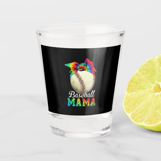 Moeder Baseball Mama Birthday Shot Glas (Voorkant)