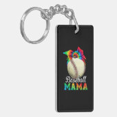 Moeder Baseball Mama Birthday Sleutelhanger (Voorkant Links)