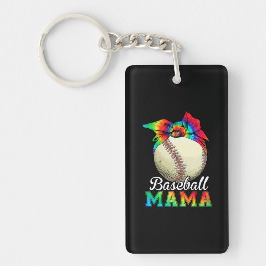 Moeder Baseball Mama Birthday Sleutelhanger (Voorkant)