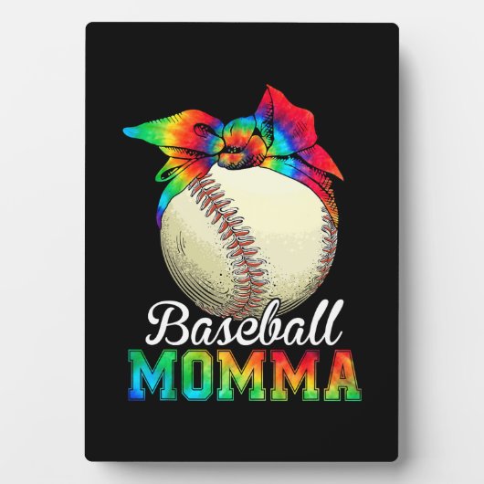 Moeder Baseball Momma Birthday Fotoplaat (voorkant)