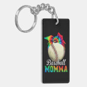 Moeder Baseball Momma Birthday Sleutelhanger (Voorkant Links)
