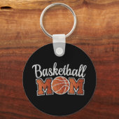 Moeder Basketbal Speler Moederdag Outfit Game Dag Sleutelhanger (Voorkant)