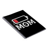 Moeder Batterij Laag Moe Funny Moederdag Notitieboek (Rechterzijde)