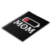 Moeder Batterij Laag Moe Funny Moederdag Notitieboek (Linkerzijde)