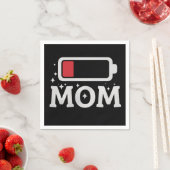 Moeder Batterij Laag Moe Funny Moederdag Servet (Insitu)