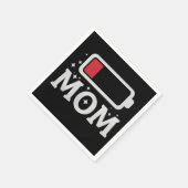 Moeder Batterij Laag Moe Funny Moederdag Servet (Hoek)