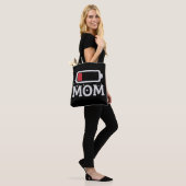 Moeder Batterij Laag Moe Funny Moederdag Tote Bag (Op model)