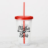 Moeder Beer Arrow met hart Acryl Drinkbeker (Voorkant)