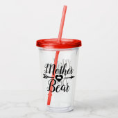 Moeder Beer Arrow met hart Acryl Drinkbeker (Achterkant)