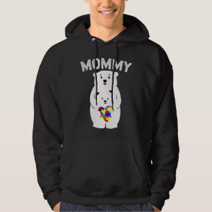 Moeder Beer Autisme Awareness Puzzle Heart Family Hoodie