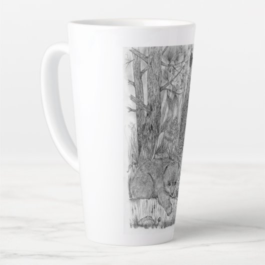 Moeder Beer en Cub Latte Mok (Linkerhoek)