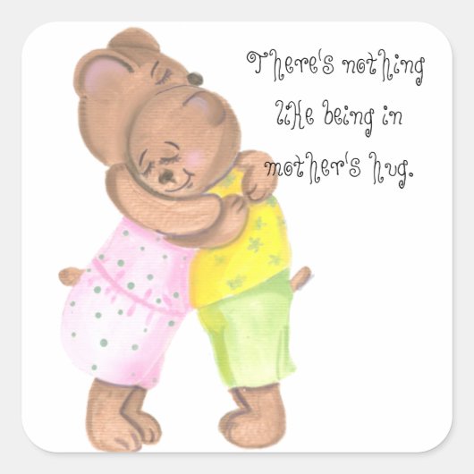 Moeder Beer en haar Show Vierkante Sticker (Voorkant)