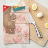 Moeder Beer met koeien, mam-liefde! Theedoek (Quarter Fold)