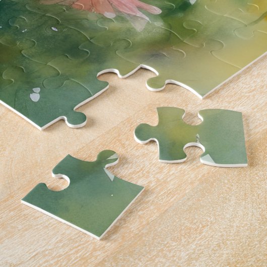 Moeder Beer snijveld van bloemen Legpuzzel (Zijkant)