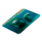 Moeder beheert met haar kalf in de Crystal River Magneet (Linkerzijde)