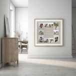 Moeder beige elegante moderne minimale fotocollage poster<br><div class="desc">Werelden grootste Moeder script elegante moderne minimale taupe beige natuurlijke gepersonaliseerde foto collage eenvoudige schone lijnen familie cadeau print.</div>