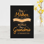 Moeder belangrijk grootmoeder plezier hebben kaart (Gele Bloem)