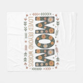 Moeder bemind buiten woorden fleece deken (Voorkant (Horizontaal))