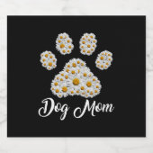 Moeder Best Dog Mam Oog Dag Sparkling Wijnetiket (Enkel label)