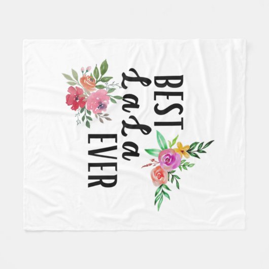 Moeder Best Lala Ever Birthday Fleece Deken (Voorkant (Horizontaal))