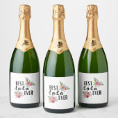 Moeder Best Lala Ever Birthday Sparkling Wijnetiket (Flessen)