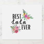 Moeder Best Lala Ever Birthday Sparkling Wijnetiket (Enkel label)
