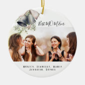 Moeder Best MOM Ever foto kerstgordels Keramisch Ornament (Voorkant)