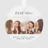 Moeder Best MOM Ever Foto Kerstmis Ornament (achterkant)