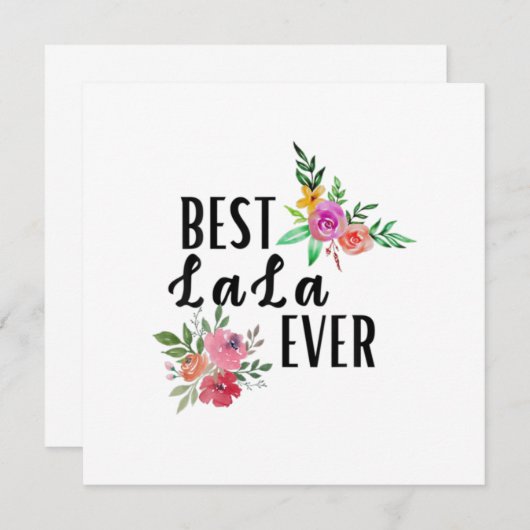 Moeder Beste Lala Ooit Verjaardag Kaart (Voorkant / Achterkant)