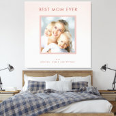 Moeder Beste Moeder blush roze rose goud foto Canvas Afdruk (Insitu (Slaapkamer))