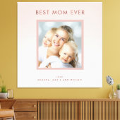 Moeder Beste Moeder blush roze rose goud foto Canvas Afdruk (Insitu (Woonkamer))
