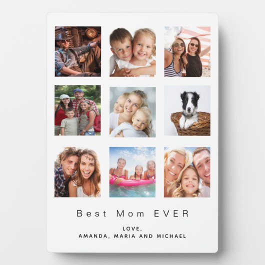Moeder beste moeder foto familie collage wit fotoplaat (voorkant)