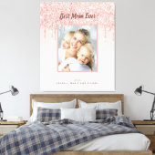 Moeder Beste moeder ooit foto glitter roos goudbri Canvas Afdruk (Insitu (Slaapkamer))