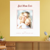 Moeder Beste Moeder Ooit roze goud blozende foto Canvas Afdruk (Insitu (Woonkamer))
