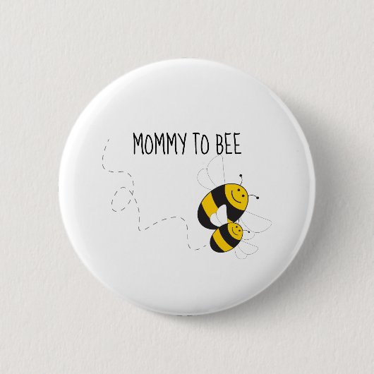 Moeder bij button voor hommel baby shower (Voorkant)
