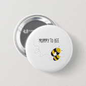Moeder bij button voor hommel baby shower (Voorkant /achterkant)