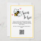 Moeder-bij-wordt Bij Bloemen Meisje Baby Shower Ui Kaart (Achterkant)