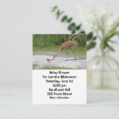 Moeder Bird en Baby Bird Sandhill Cranes Kaart (Staand voorkant)