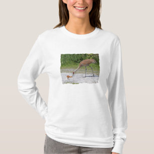 Moeder Bird en Baby Bird Sandhill Cranes T-shirt