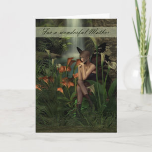 Moeder Birthday Card fantasie woodlandfee Kaart