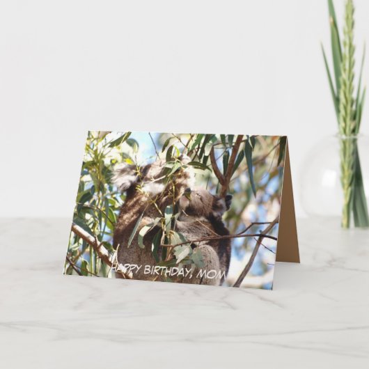 Moeder-Birthday-kaart met Koala joey Kaart (Voorkant)