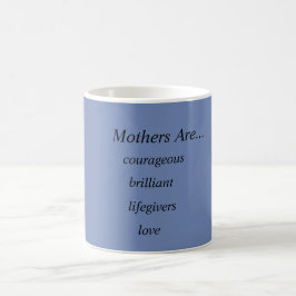 Moeder blauw/grijs/wit koffiemok