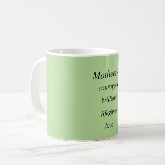 Moeder Bleek Groen/Wit Koffiemok (Voorkant links)