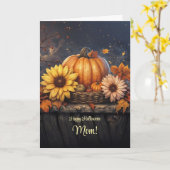 Moeder blij met Halloween met  bloemen Kaart (Gele Bloem)